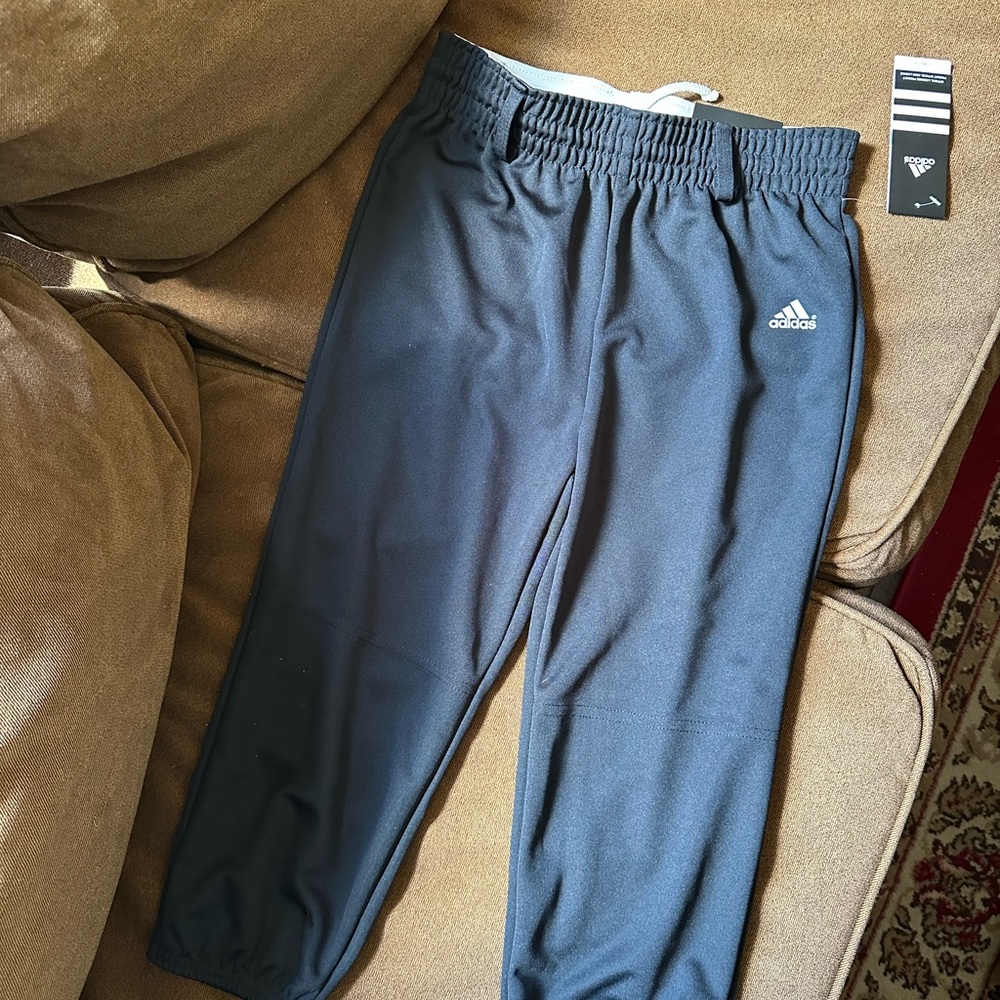 Adidas Black baseball pants Elastic Waistband Youth M